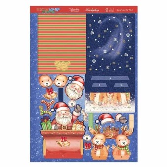 Santa's On His Way Pop Up Stepper Card Paper 