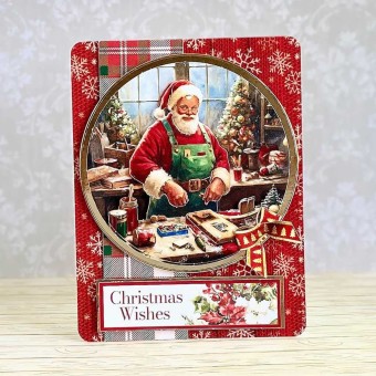 Santa's Workshop Bauble 3pk Die Cut 3d Decoup