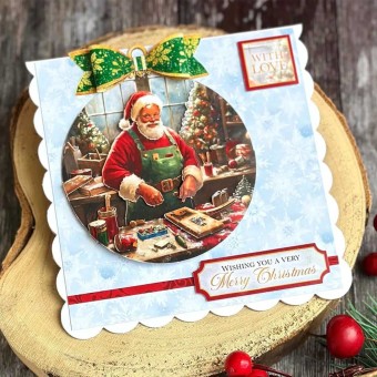 Santa's Workshop Bauble 3pk Die Cut 3d Decoup