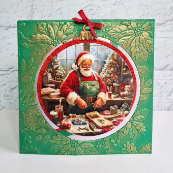 Santa's Workshop Bauble 3pk Die Cut 3d Decoup