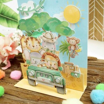 Sarafi Adventure Pop Up Stepper Card Paper Cr