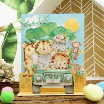 Sarafi Adventure Pop Up Stepper Card Paper Cr