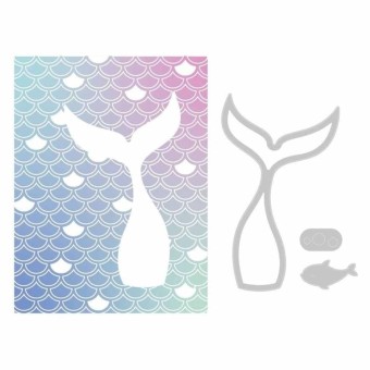 Scales & Tails Mermaid Tail Emboss & Cut  Siz