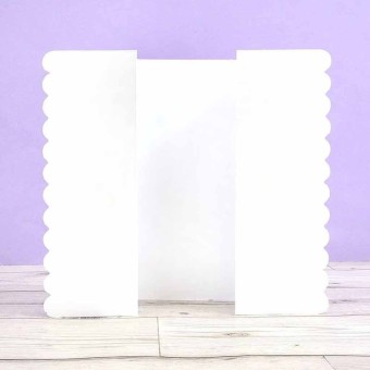 Scalloped Edge Gatefold Luxury Shaped Card Bl