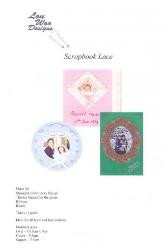 Scrapbook Lace Torchon Bobbin Lace Pattern