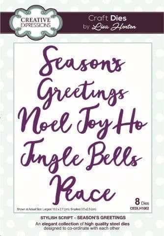 Season's Greetings Stylish Script Metal Dies 