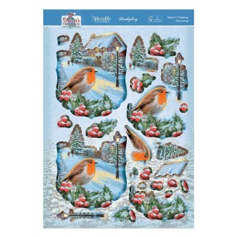 Season's Tweetings Robin Die Cut 3d Decoupage