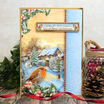 Season's Tweetings Robin Die Cut 3d Decoupage