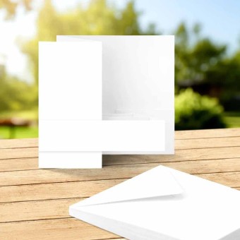 Side Pop Up Card Blank & Envelope - 12 Classi