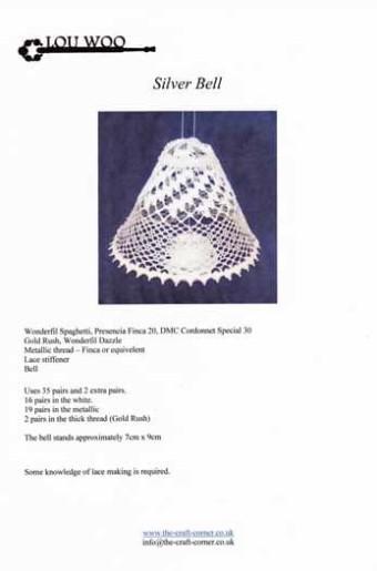 Silver Bell Torchon Bobbin Lace Pattern