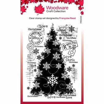 Snow Frosted Tree Clear Rubber Stamp by Franc