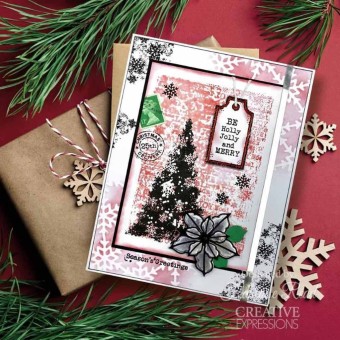 Snow Frosted Tree Clear Rubber Stamp by Franc