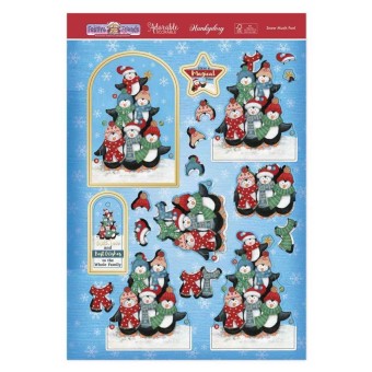 Snow Much Fun! Die Cut 3d Decoupage Luxury Pa