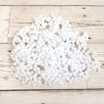 Snowfall Pom-Poms For Paper Crafting 30g