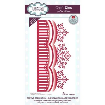 Snowflake Scalloped Border Paper Craft Metal 