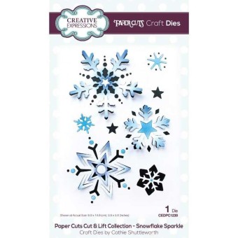 Snowflake Sparkle Paper Cut & Lift Craft Meta