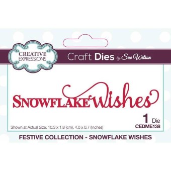 Snowflake Wishes Sentiment Paper Craft Metal 