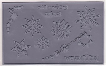 Snowflakes & Wording 10 Uncut & Unmounted Rub