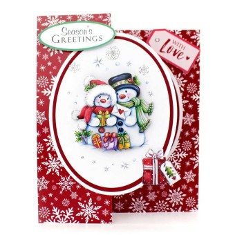 Snowmen & Presents 3pk Die Cut 3d Decoupage C