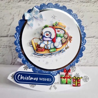 Snowmen & Sleigh 3pk Die Cut 3d Decoupage Cra