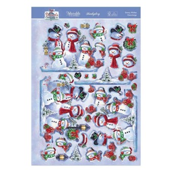 Snowy Wishes Snowman Die Cut 3d Decoupage Dec