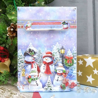 Snowy Wishes Snowman Die Cut 3d Decoupage Dec