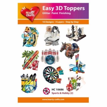 Sports & Hobby 2 Easy 3D  Craft Toppers for P