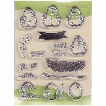 Spring Build A Nest Rubber Stamps by LeCrea D