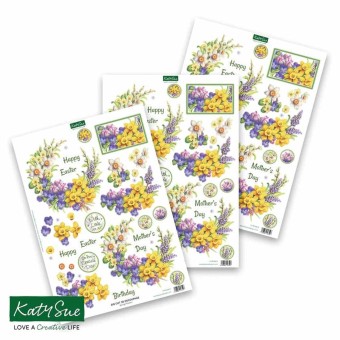 Spring Flowers Die Cut 3d Decoupage Craft She