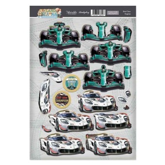 Start Your Engines Racing Cars Die Cut 3d Dec