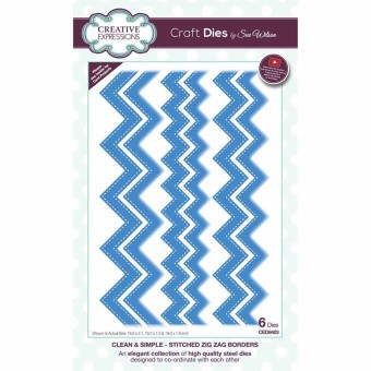 Stitched Zig Zag Borders Craft Dies by Sue Wi