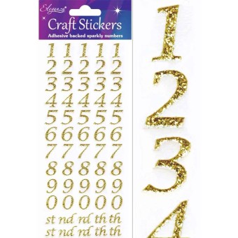 Stylised Alphabet Or Numbers Glitter Stickers