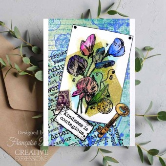 Sweet Pea Clear Rubber Stamp by Francoise Rea