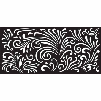 Swirly Wallpaper DL Stencil for Paper Crafts,