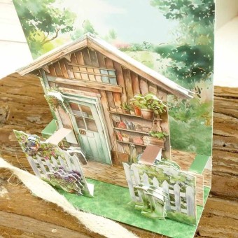 The Garden Shed Pop Up Stepper Card Paper Cra