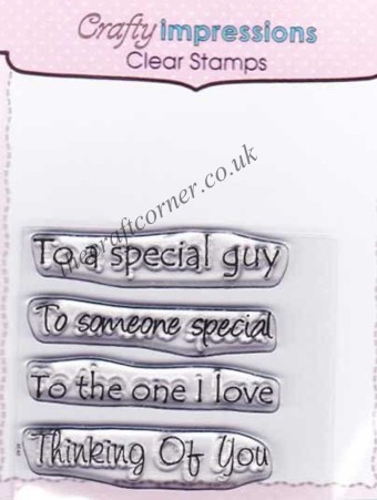 Thinking of You Clear Rubber Stamps by Crafty