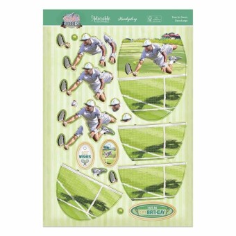 Time For Tennis Sport 3d Die Cut Deco Large C