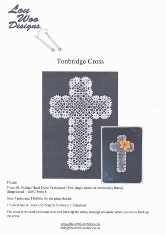 Tonbridge Cross Torchon Bobbin Lace Pattern