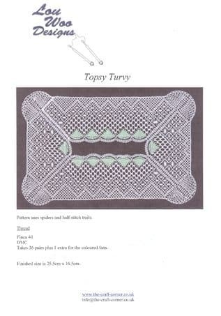 Topsy Turvy Torchon Bobbin Lace Pattern