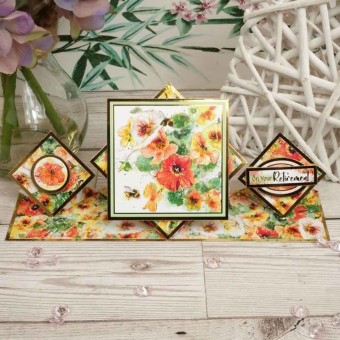 Triple Diamond Easel Card Blank & Envelope (5