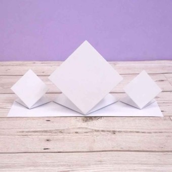 Triple Diamond Easel Card Blank & Envelope (5