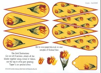 Tulip Fan 3d Decoupage Craft Sheet