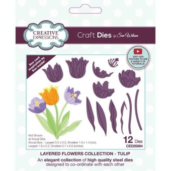 Tulip Layered Flowers Collection Paper Craft 