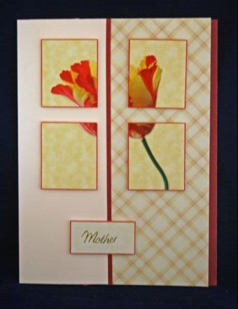 Tulip Tile Greeting Card Craft Sheet