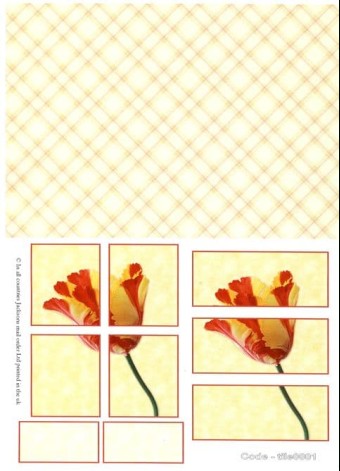 Tulip Tile Greeting Card Craft Sheet