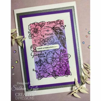 Viola Flower Clear Rubber Stamp by Francoise 