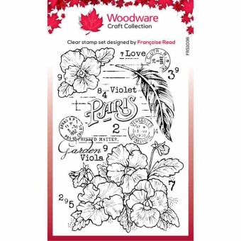 Viola Flower Clear Rubber Stamp by Francoise 