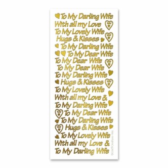 Wife Sentiments Peel Off Wording Stickers For