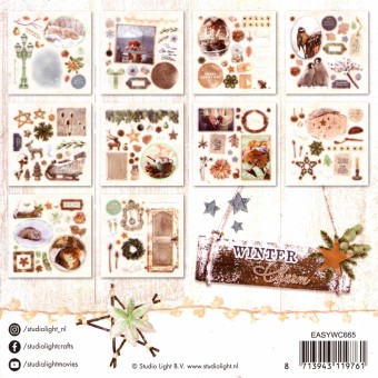 Winter Charm Die Cut 15 x 15cm Block  By Stud