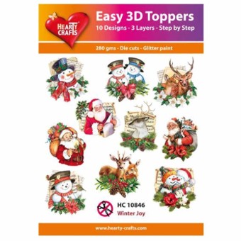 Winter Joy Easy 3D  Craft Toppers for Paper C